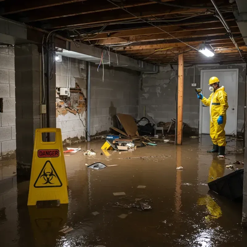 Flooded Basement Electrical Hazard in Killeen, TX Property